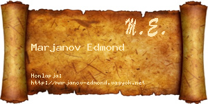 Marjanov Edmond névjegykártya